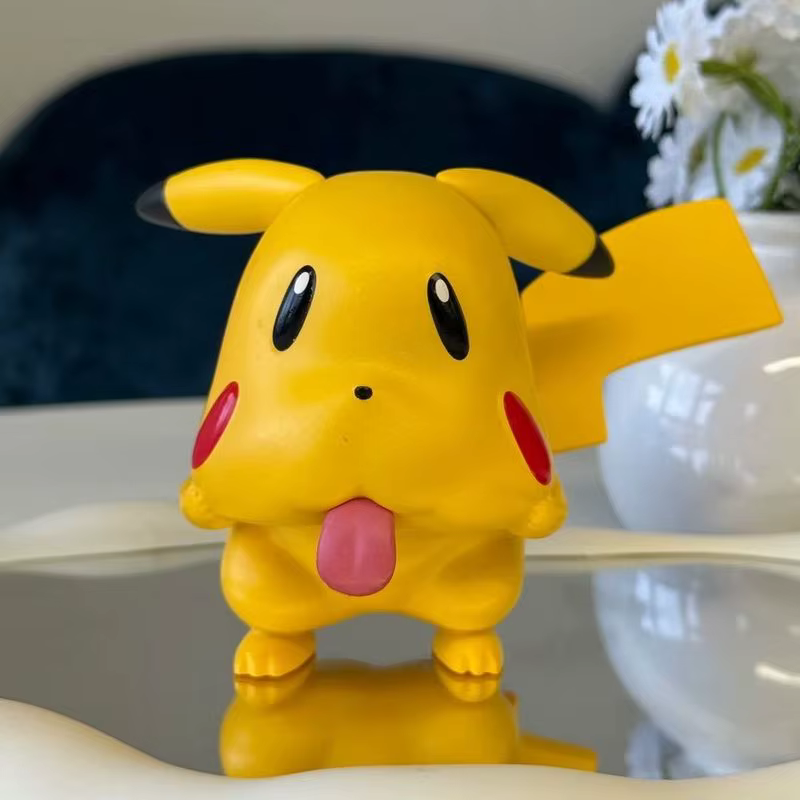 Ensemble de figurines Cubone Pikachu, statue de scène d'anime classique, version Q, modèle de collection Pocket Monster, jouet décoratif de bureau de dessin animé