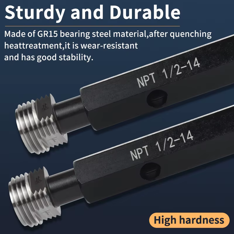Outil de mesure de calibre de filetage de tuyau conique NPT 1PCS NPT1/16-27 1/8 1/4 3/8 1/2 3/4 1''-- 1''1/4 1''1/2