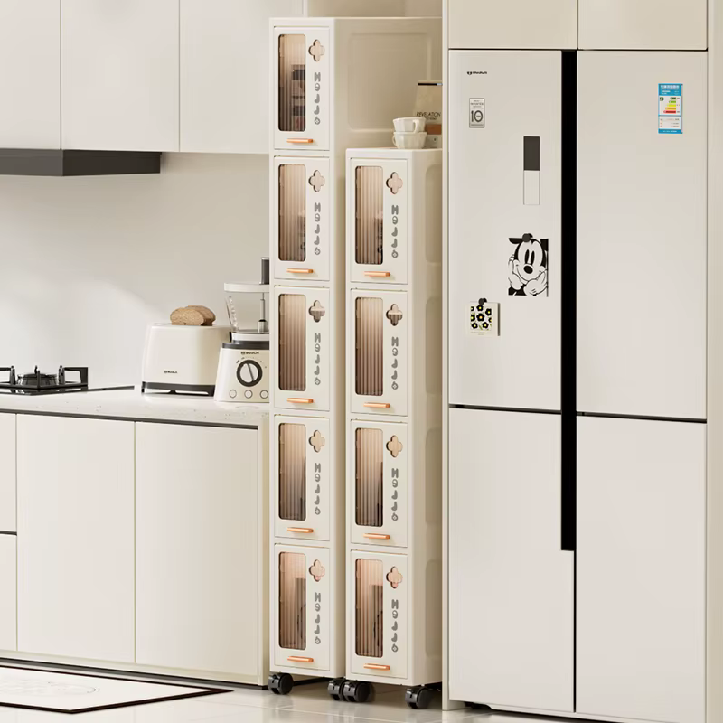 Armoire de rangement mobile mince