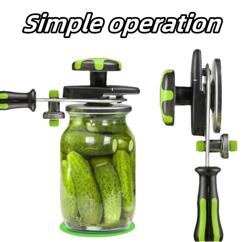 Manual Can Seamer for Home Kitchen - Effortless Jar Sealing Tool for Pickling, Food Storage Compatible with Glass/Plastic Jars