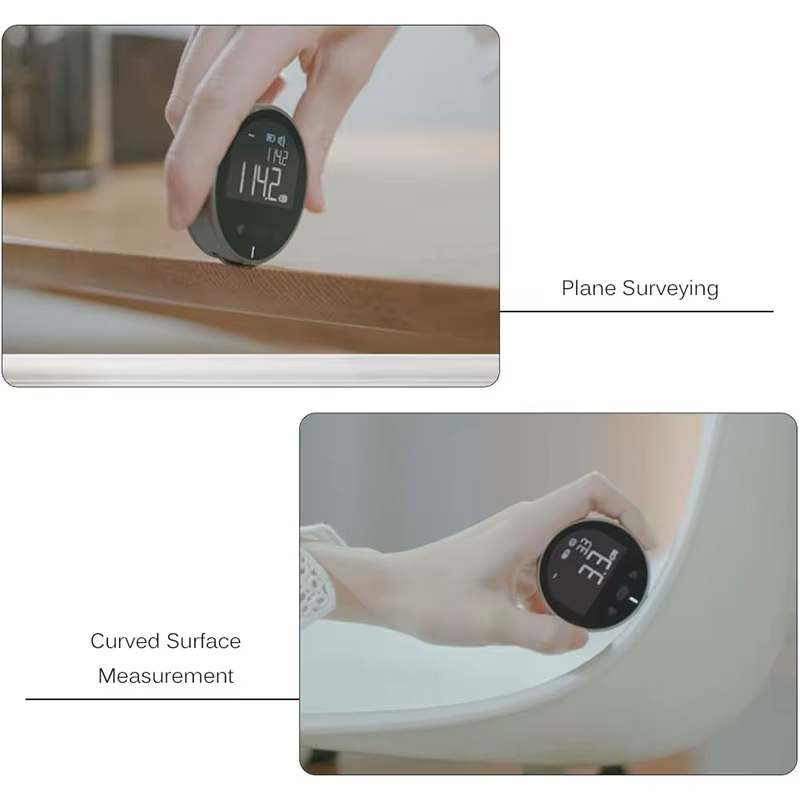 DUKA ATuMan Little Q règle électronique télémètre 8 en 1 ruban à mesurer numérique Mini outil de mesure roulant pour plat incurvé