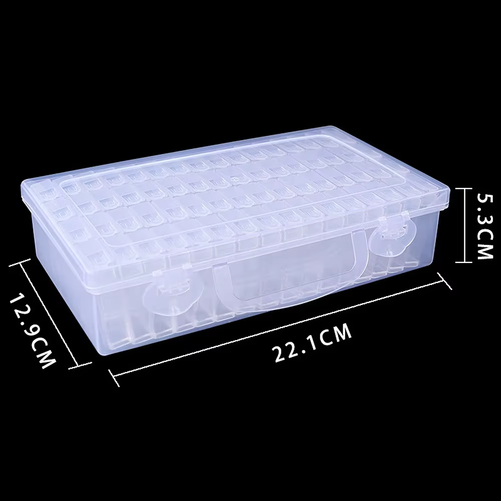 Boîte de rangement en plastique à 28/32/48/56/64 fentes