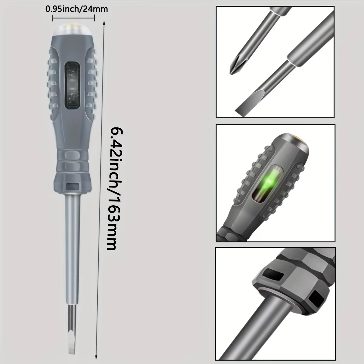 Tournevis de Test multifonctionnel pour électricien