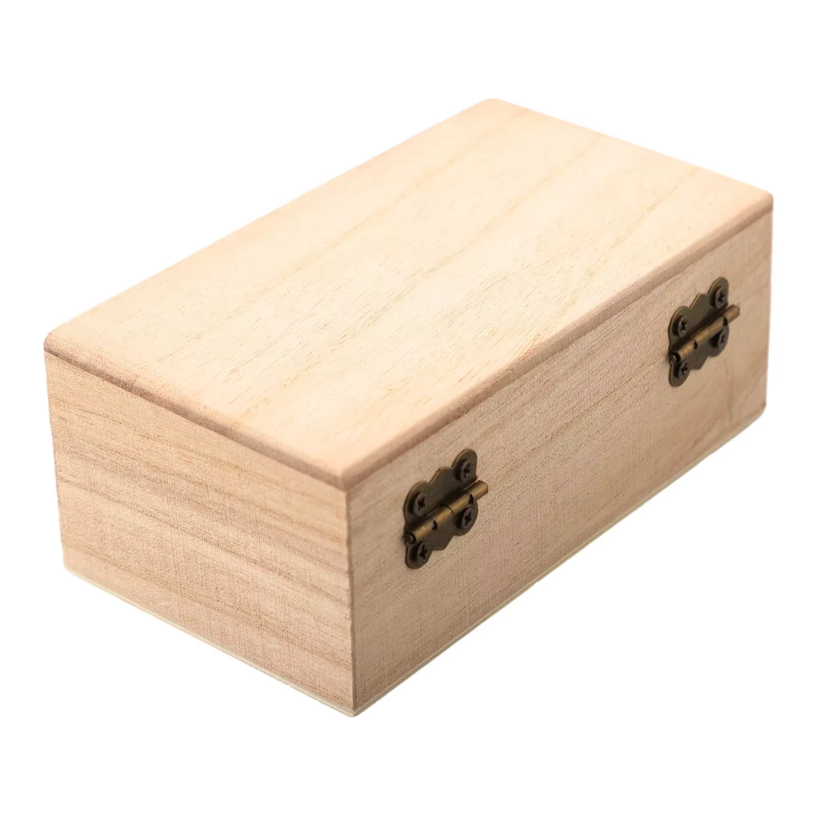 Boîte de rangement en bois massif avec couvercle