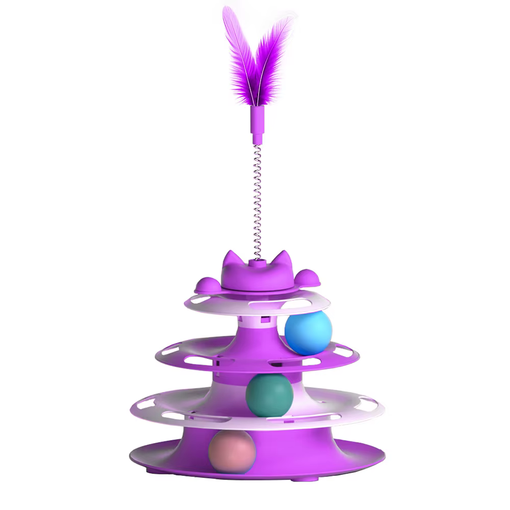 Jouets pour chats pour l'auto-entretien : plateau tournant interactif