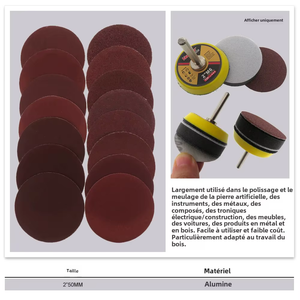 Abrasifs en Papier de Verre de Forme Ronde