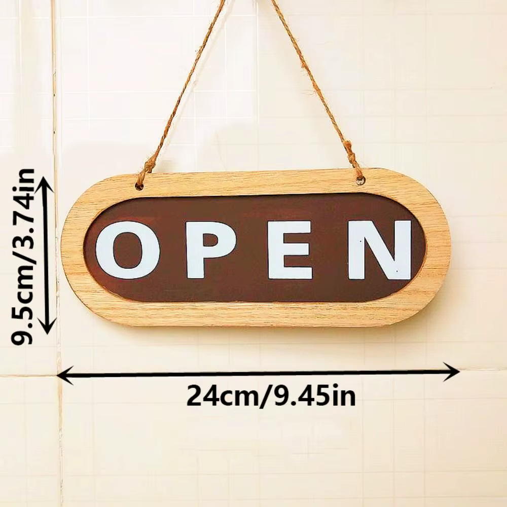 Panneau de porte double face en bois avec corde