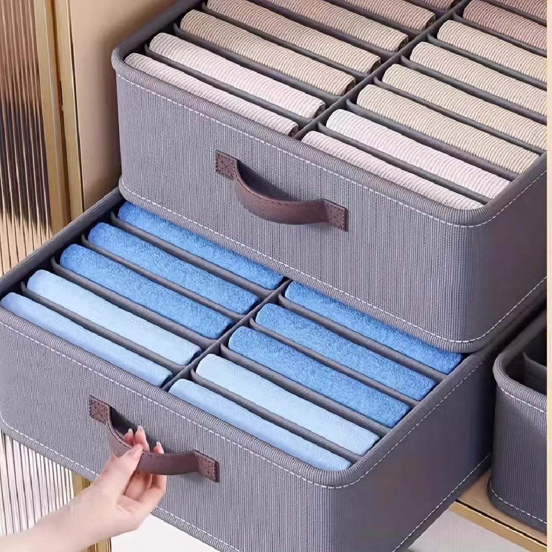 Organisateur de rangement pour vêtements de garde-robe, boîte de rangement pour pantalons, pulls, t-shirts avec panneau en PP, organisateur de tiroir de placard, boîte de rangement pour jeans