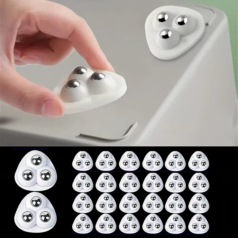 Mini roues roulantes robustes 20 pièces avec 360 ° Roulements en acier inoxydable à base pivotante pour armoires de