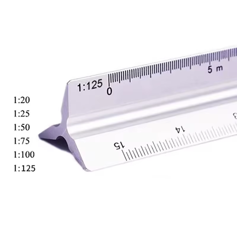 Règle à échelle triangulaire de 30cm 1:20-1:125