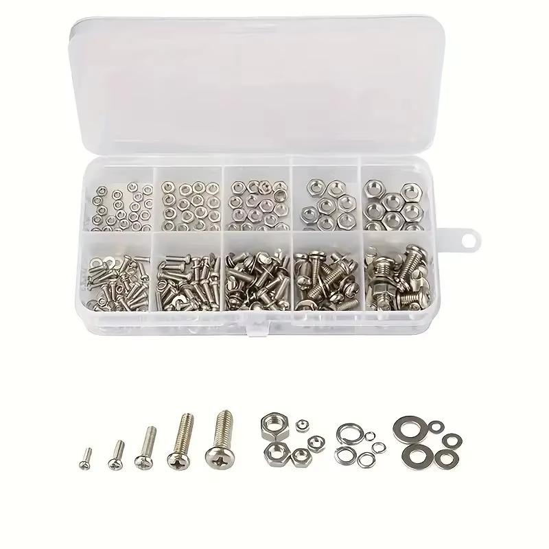 Kit d'assortiment de vis et d'écrous en acier inoxydable de qualité supérieure