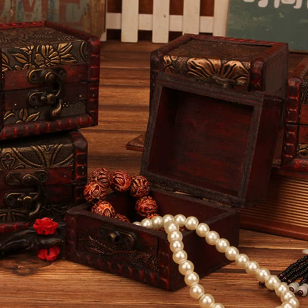 Boîte de rangement en bois de Style chinois