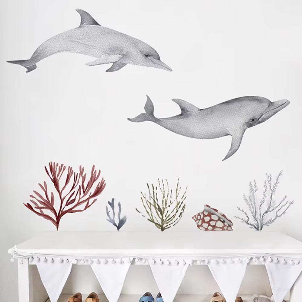 Autocollants muraux poisson monde sous-marin