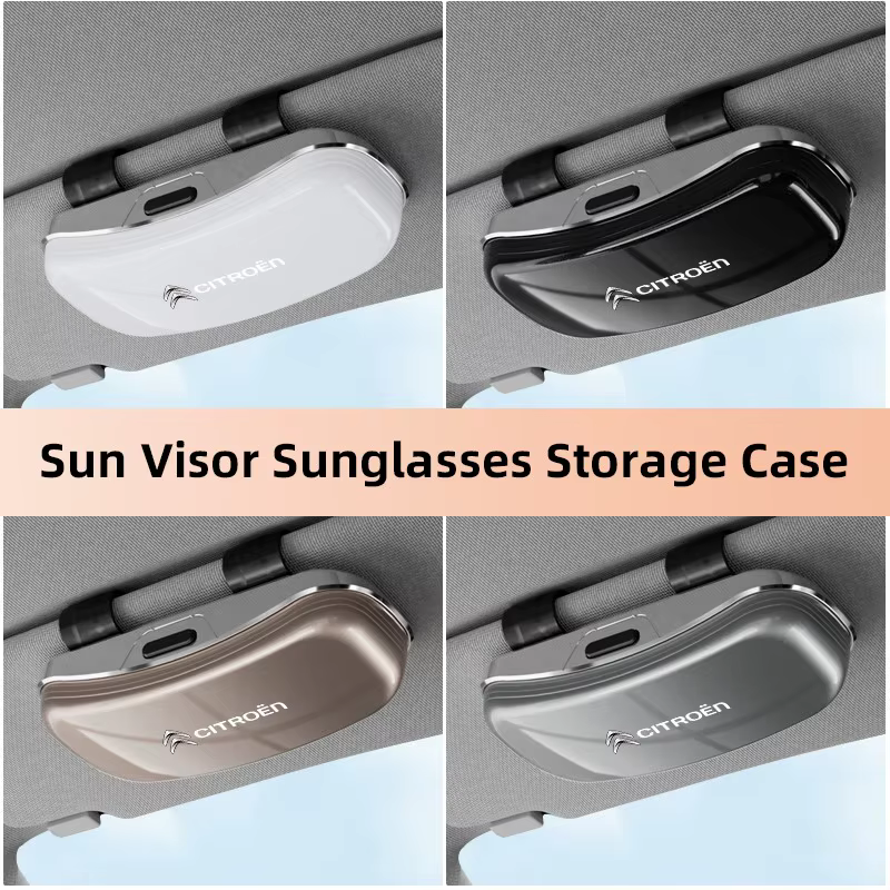Étui à lunettes pare-soleil de voiture, boîte de rangement de lunettes de soleil de voiture pour citroën C1 DS3 C2 C3 Vts C4 Saxo C4L C5 C6 C8 Xsara C3-XR Picasso