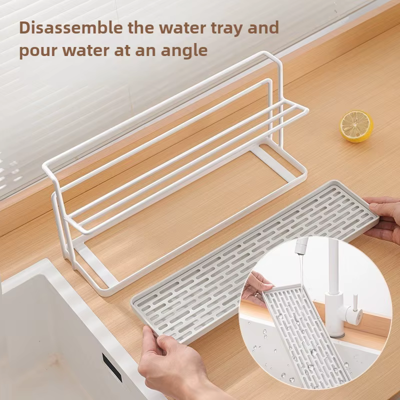 Organisateur de tasses avec plateau de vidange, organisation de rangement sur comptoir pour tasses, tasses Thermos, organisateur de cuisine, étagère, organisateurs de cuisine