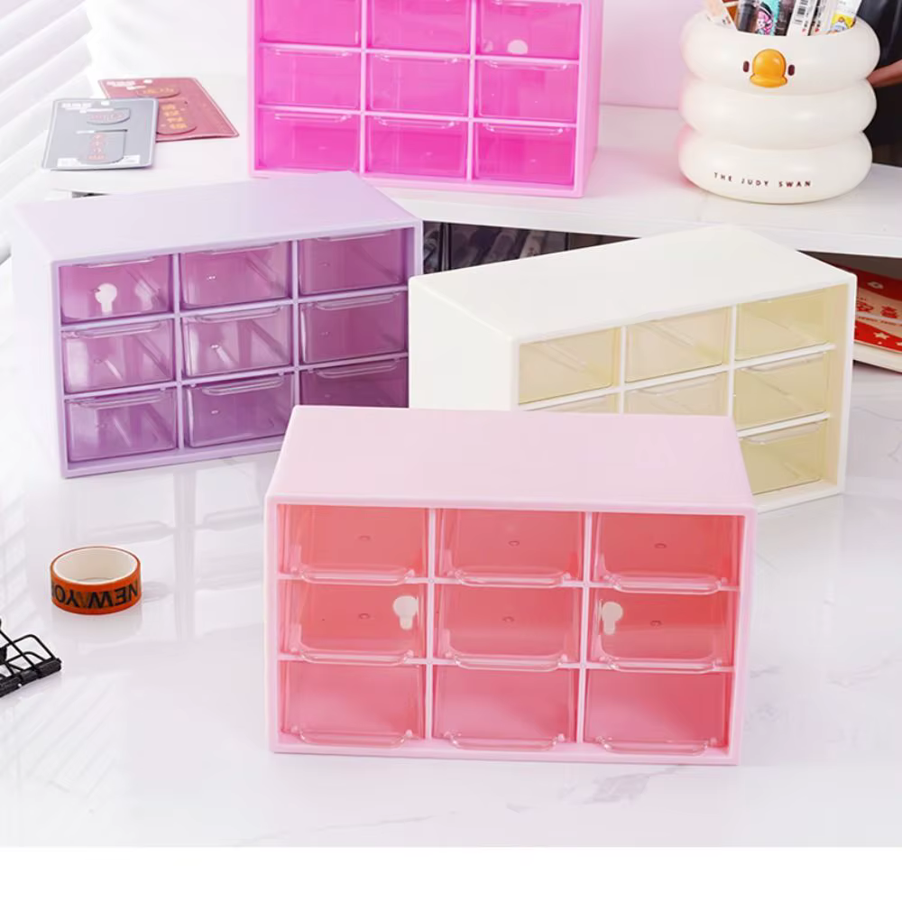 Boîtes de rangement murales transparentes à 9 grilles