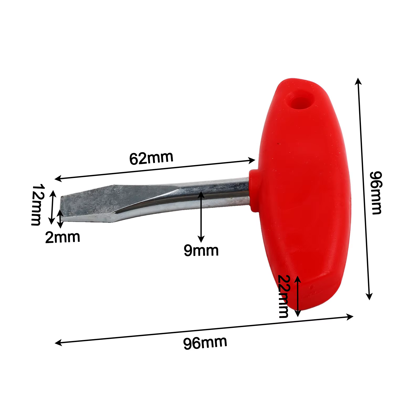 Tournevis à tête plate à poignée en T