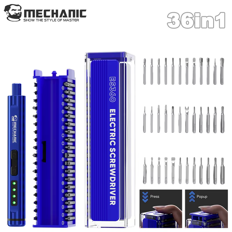 Tournevis électrique MECHANIC ES360 36-en-1 avec lumière LED