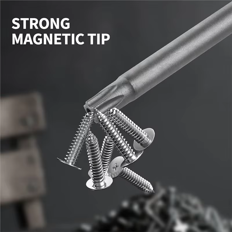 TFORU - Jeu de 11 embouts Torx extra longs en acier S2 magnétique de 200 mm