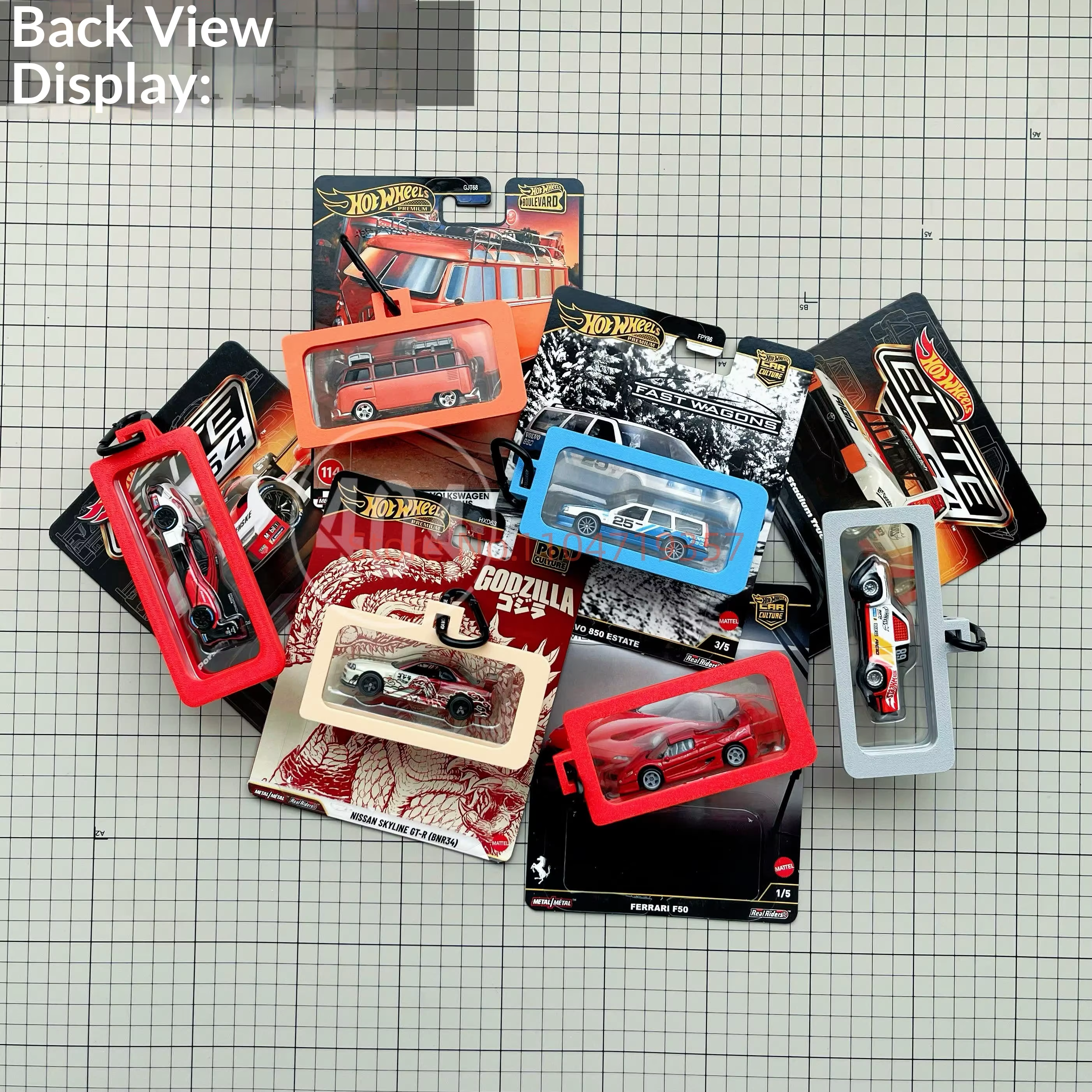 Boîte de rangement transparente portable pour modèles réduits Hot Wheels, modèle 404, pour collectionneurs de voitures miniatures à l'échelle 1/64.