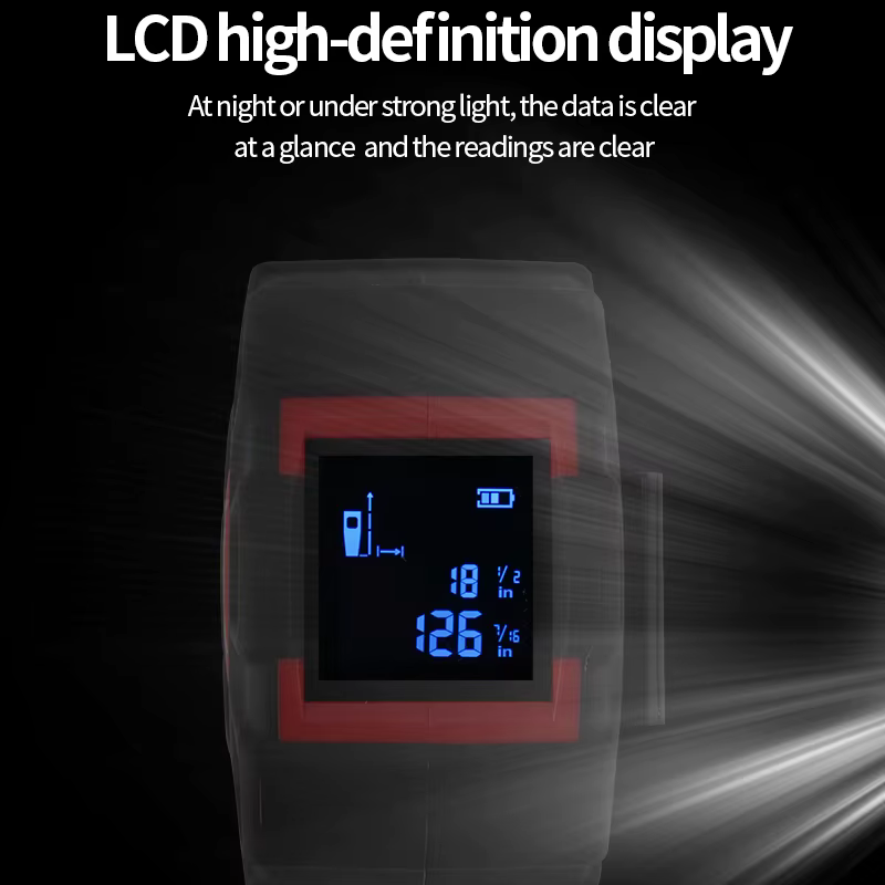 T 2 en 1 50m 60M Laser Ruban À Mesurer Roulette Distancemètre Télémètre Électronique Règle LCD Affichage Outil De Mesure