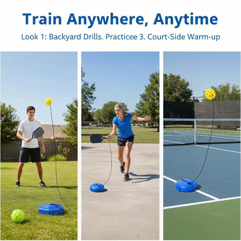 Ballon d'entraînement de pickleball avec cordon