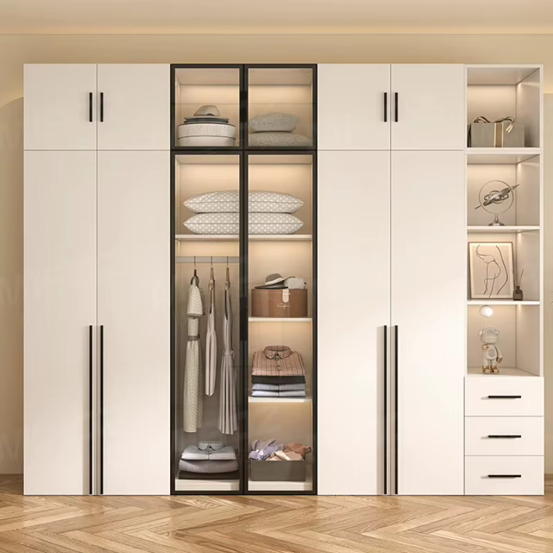 Armoire de rangement moderne en bois massif