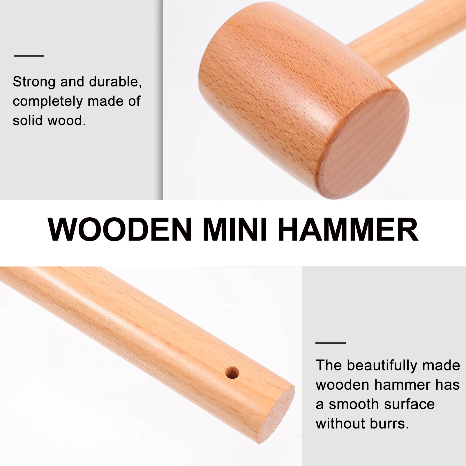 Marteau en bois naturel