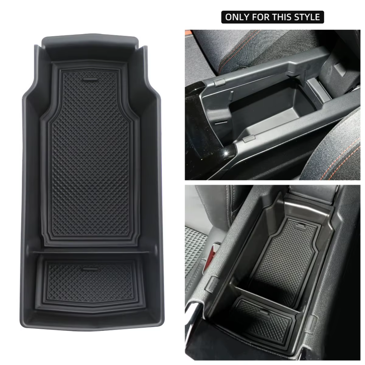Plateau de boîte de rangement d'accoudoir pour Peugeot 2008 208 II 2019 2020 2021 2022 2023 2024