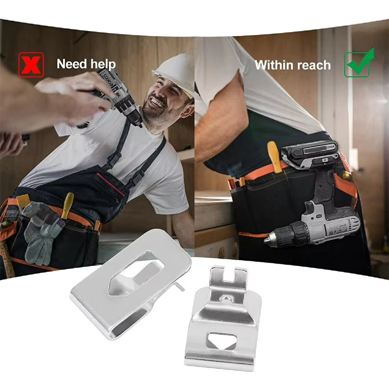 1 ensemble de supports de tournevis électriques avec clip de fixation pour ceinture et vis de remplacement pour perceuses et visseuses à chocs Dewalt/Makita/Milwaukee