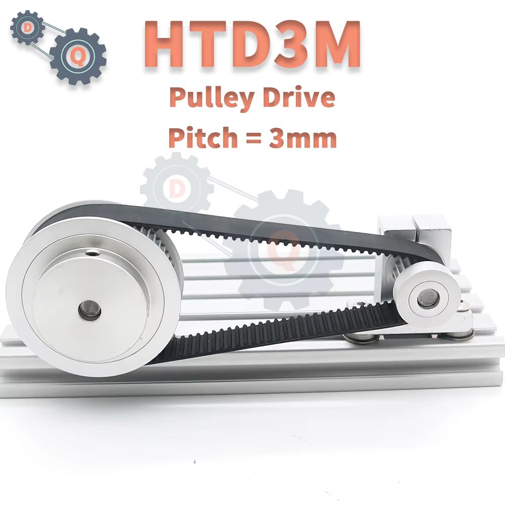 HTD3M longueur de courroie 258mm à 408mm HTD 3M