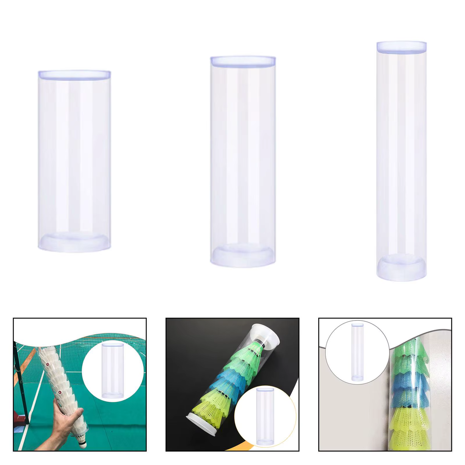 Tube de rangement pour volants de badminton