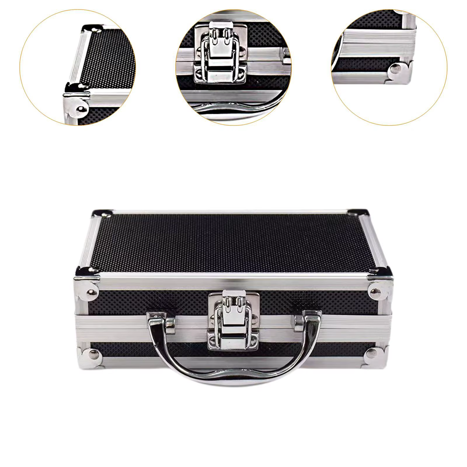 Mallette de transport en alliage d'aluminium 7.09x4.33x2.28 ''valise robuste
