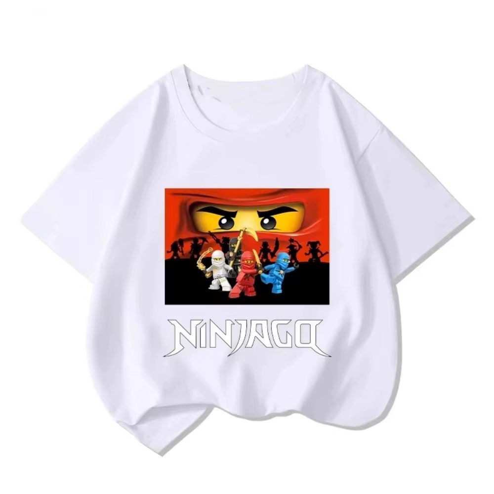 T-shirt N-Ninjago P-Phantom Ninja, plusieurs tailles, impression numérique, Lego Ninja Anime, mélange de coton, manches courtes, été, garçon et fille