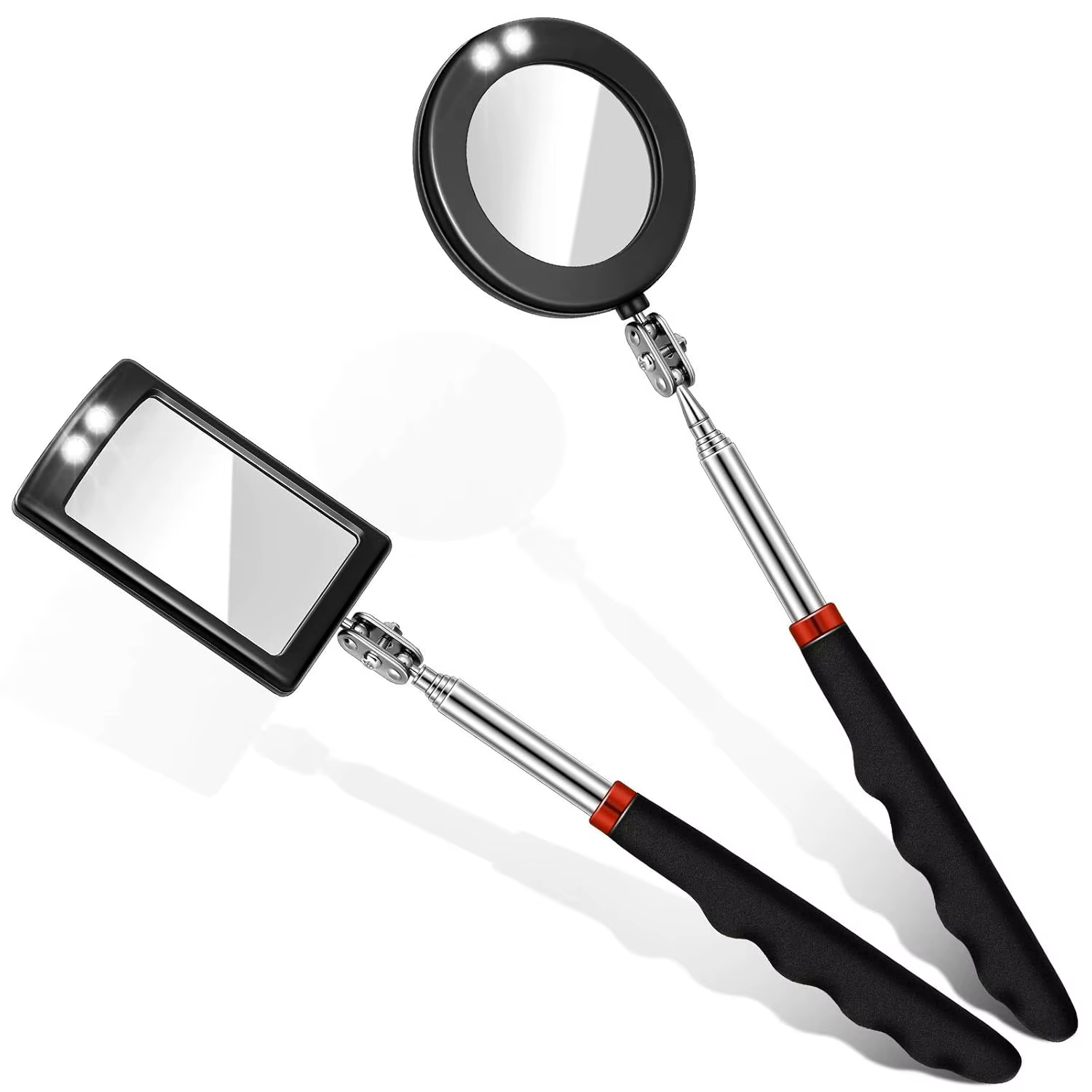 Voiture 360 ° Miroir d'inspection télescopique avec lumière LED pour vérifier l'état du véhicule