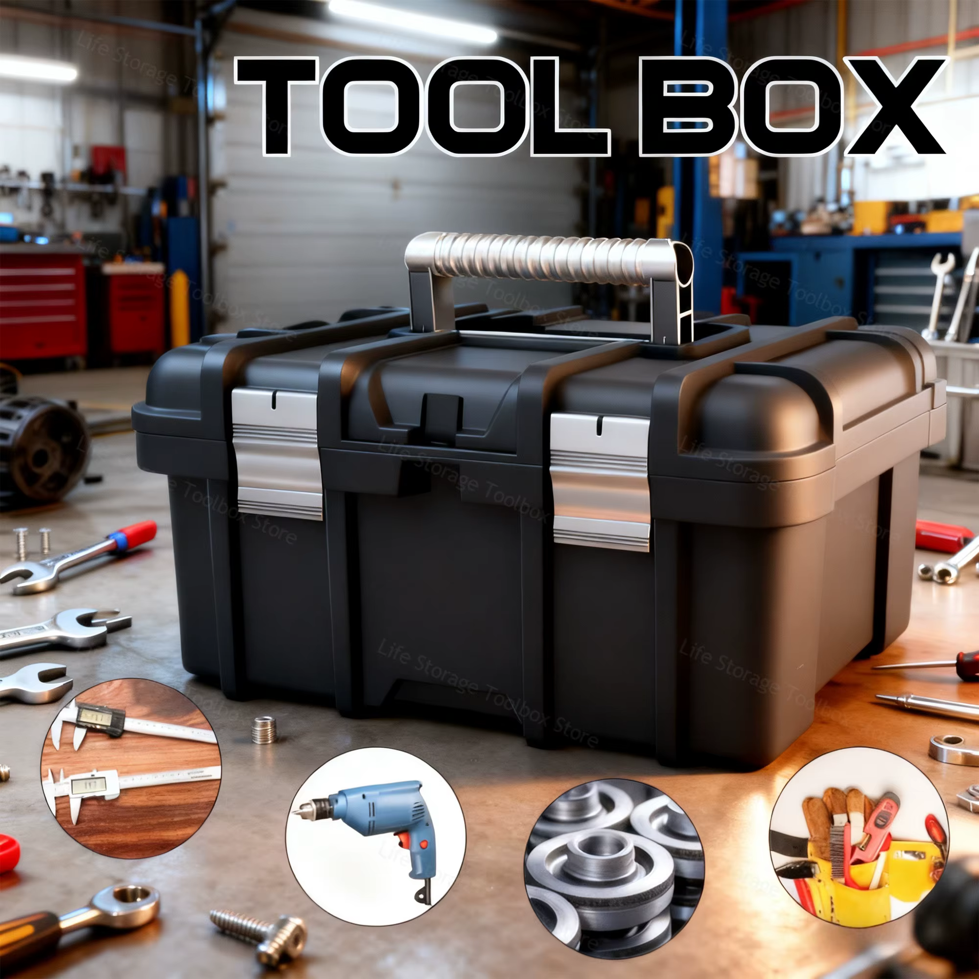 Grande boîte à outils vide