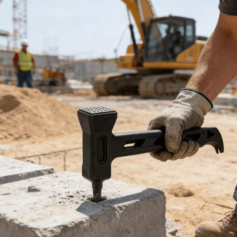 Marteau d'extérieur robuste et léger avec poignée antidérapante et mécanisme à levier - Construction en PE