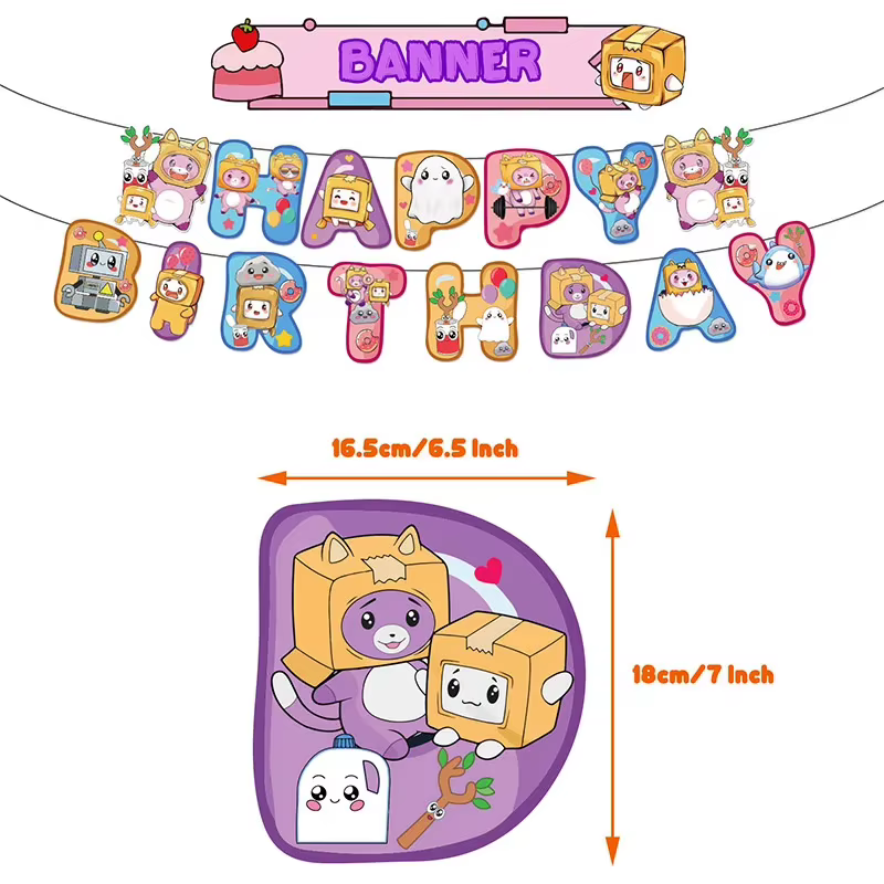 Décorations de fête d'anniversaire Lankyboxs : Bannière