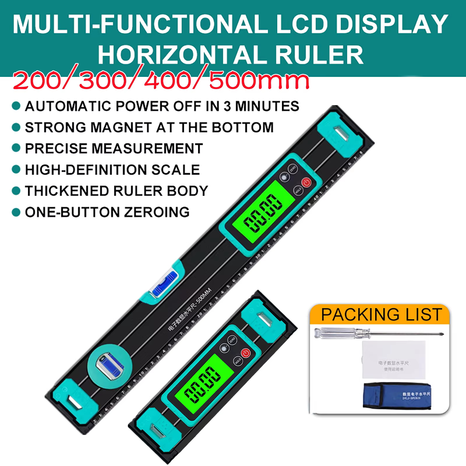 Niveau électronique numérique avec écran LCD