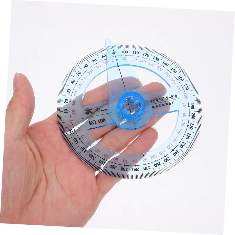 Rapporteur circulaire, outils de dessin, outil de mesure, géométrie mathématique à 360 degrés pour salle de classe, 1 pièce