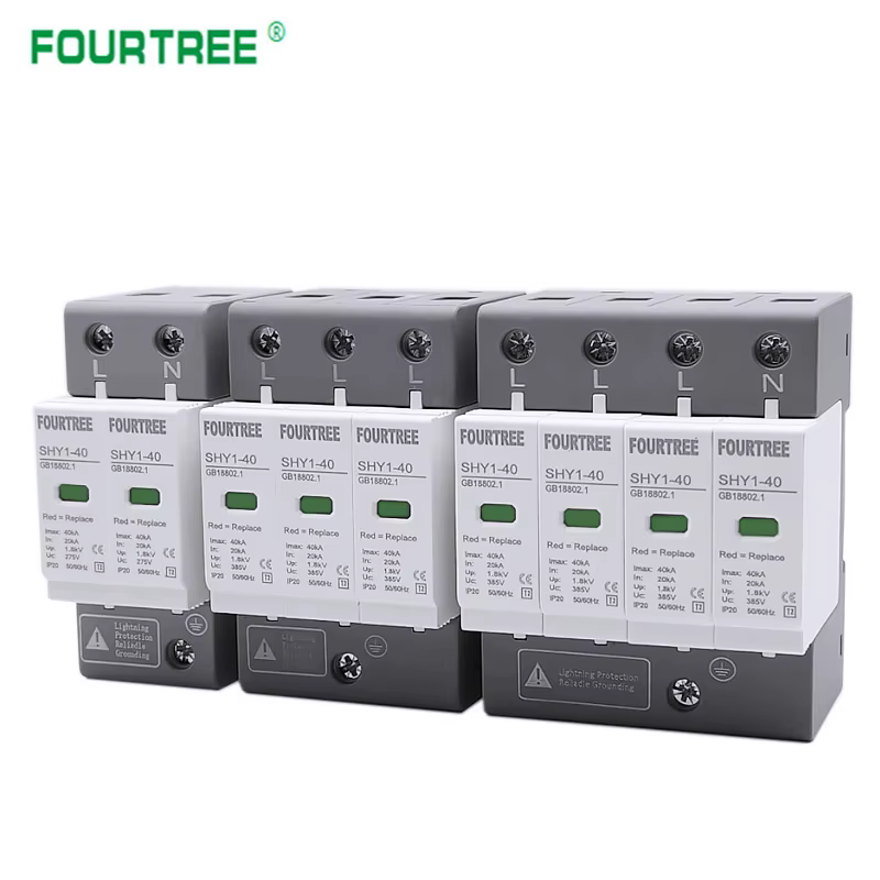 Protection contre les surtensions AC SPD 2P 3P 4P 10 ~ 20KA/20 ~ 40KA /30KA ~ 60KA