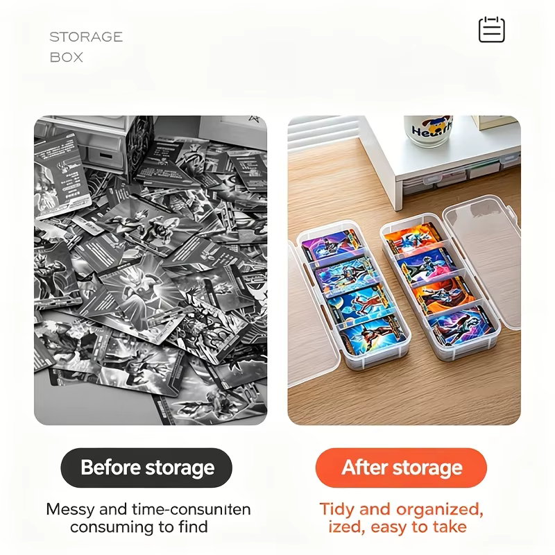 Boîte de rangement de cartes à 4 compartiments