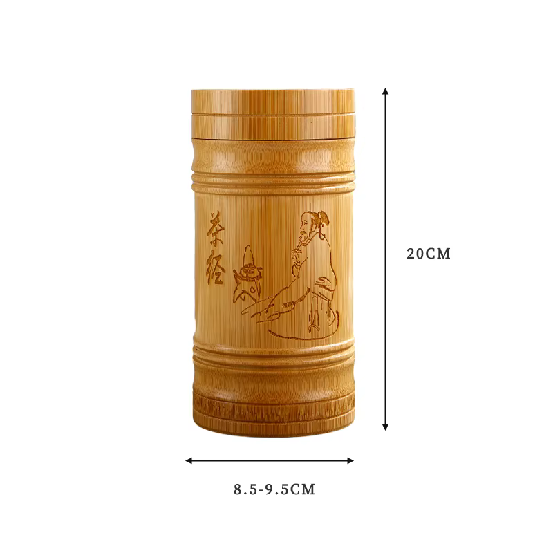 Boîte de rangement de thé en bambou de style chinois