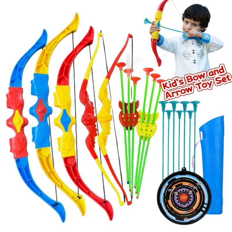 Ensemble arc et flèches pour enfants avec cible