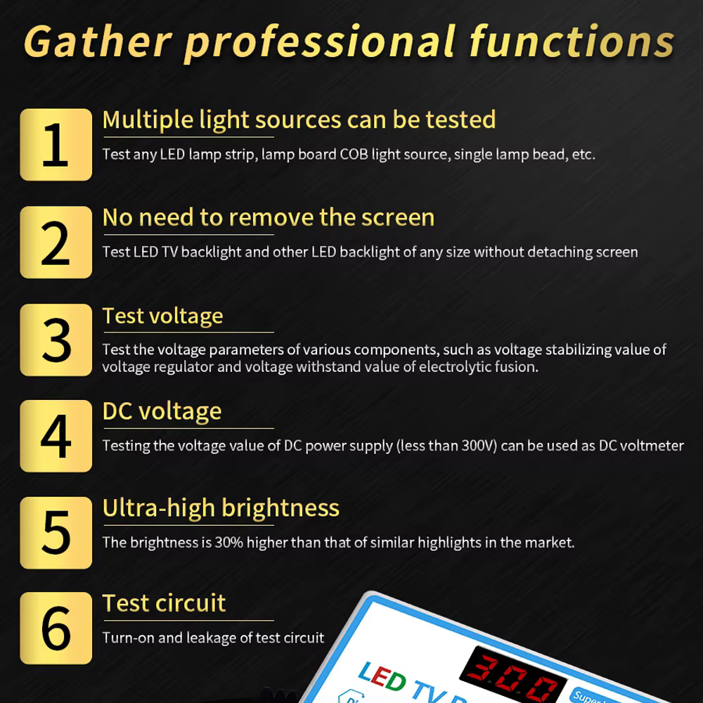 Lampe LED testeur de rétro-éclairage TV bandes LED polyvalentes outil de Test de perles Instruments de mesure