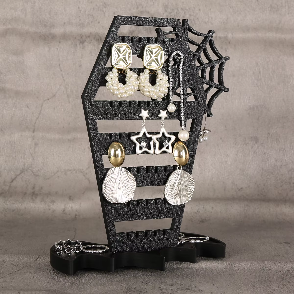 Support de rangement pour boucles d'oreilles gothiques