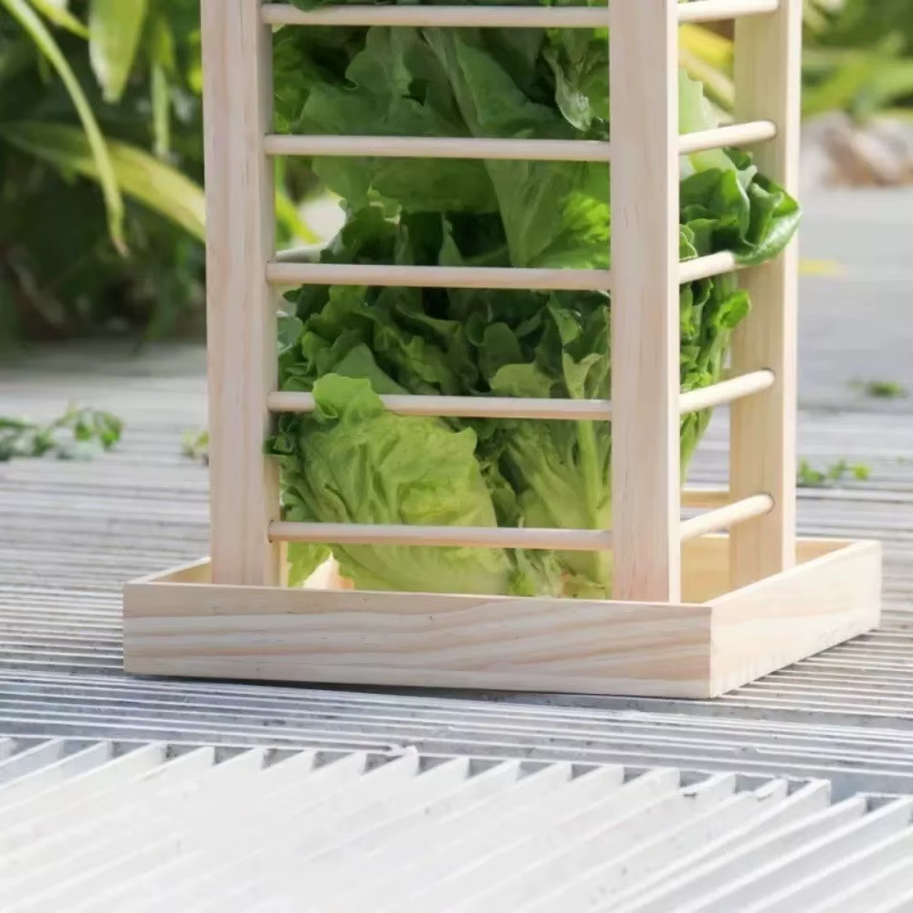 Mangeoire à foin en bois pour lapins