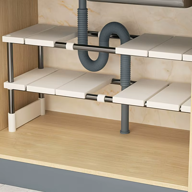 Support de rangement réglable sous évier