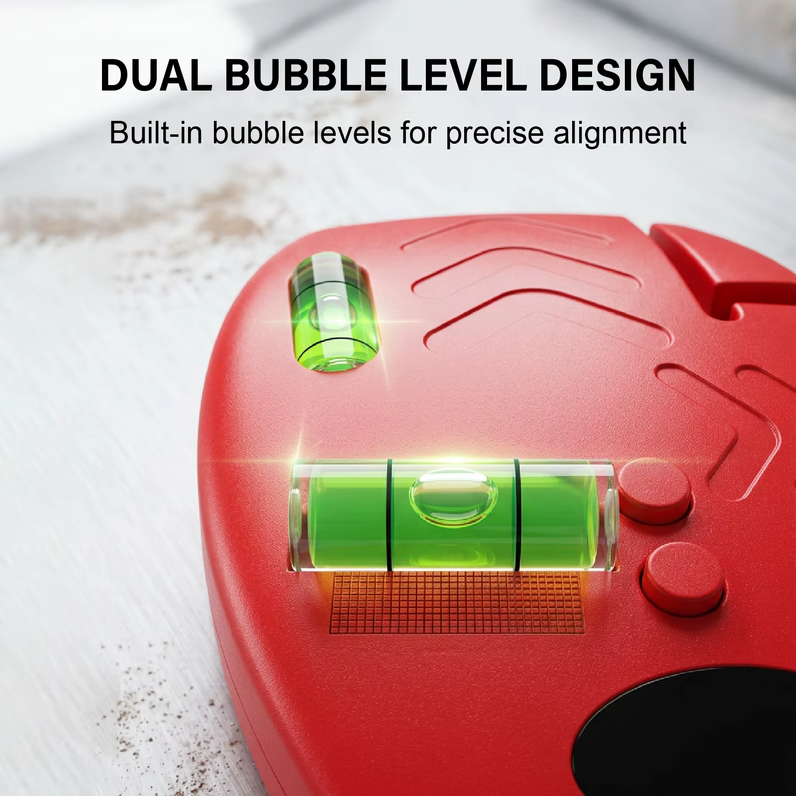 Niveau Laser Croix Rouge Auto-nivelant Double Faisceau 90° Aimant Intégré Recharge USB Batterie Lithium Outil de Mesure Haute Précision Compact