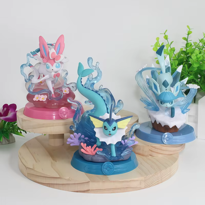 Figurine Pokemon Eeveelution Espeon Sylveon Glaceon Leafeon Vaporeon Umbreon Flareon